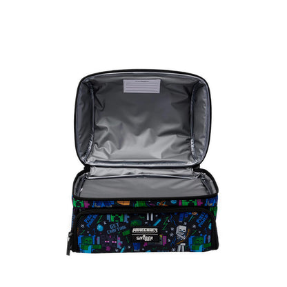 Smiggle Minecraft Dual Compartment Lunchbag with Strap  - IGL459467BLK