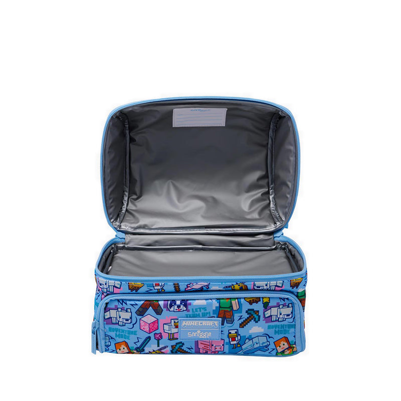 Smiggle Minecraft Dual Compartment Lunchbag with Strap  - IGL459467LBL