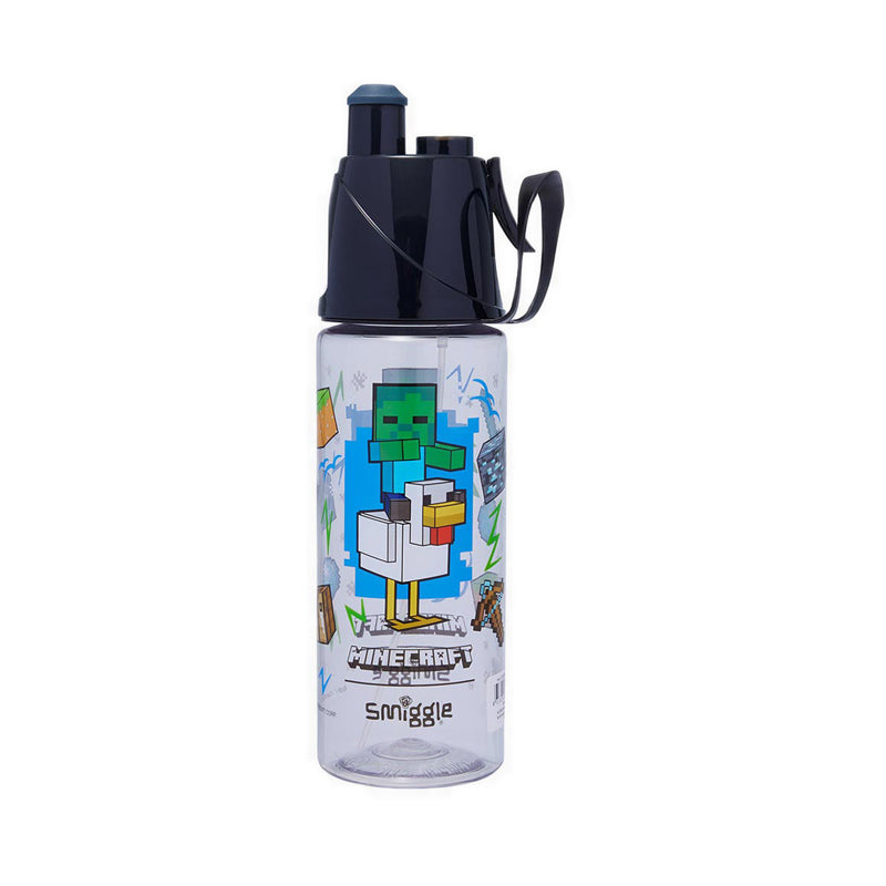Smiggle Minecraft Spritz Plastic Drink Bottle 560Ml - IGL459506BLK
