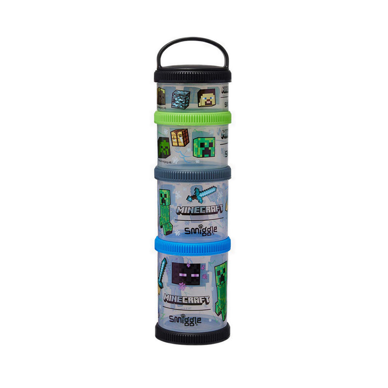 Smiggle Minecraft Snack N Stack Containers X4 - IGL459547BLK
