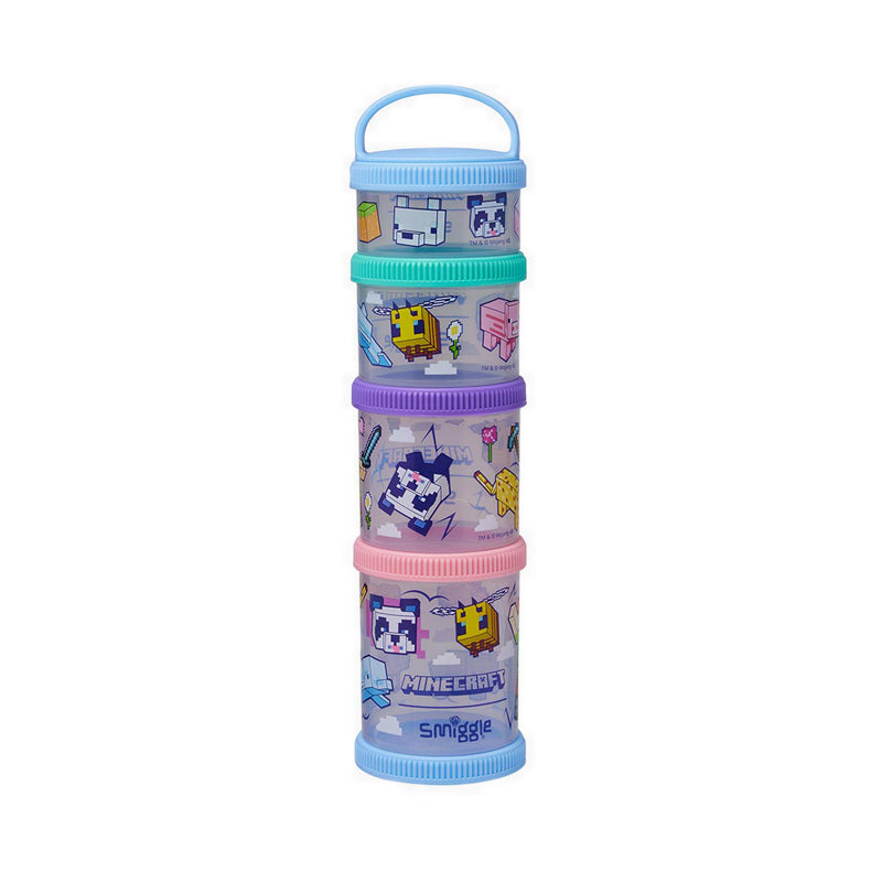 Smiggle Minecraft Snack N Stack Containers X4 - IGL459547LBL