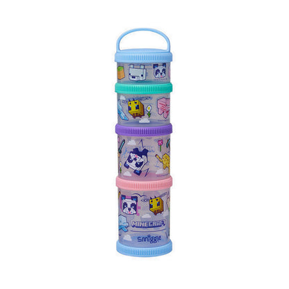 Smiggle Minecraft Snack N Stack Containers X4 - IGL459547LBL