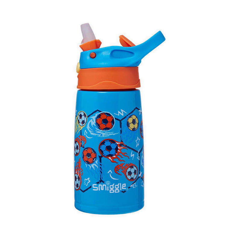Smiggle Weekend Junior Stainless Steel Flip Top Drink Bottle 400Ml - IGL459579MBL