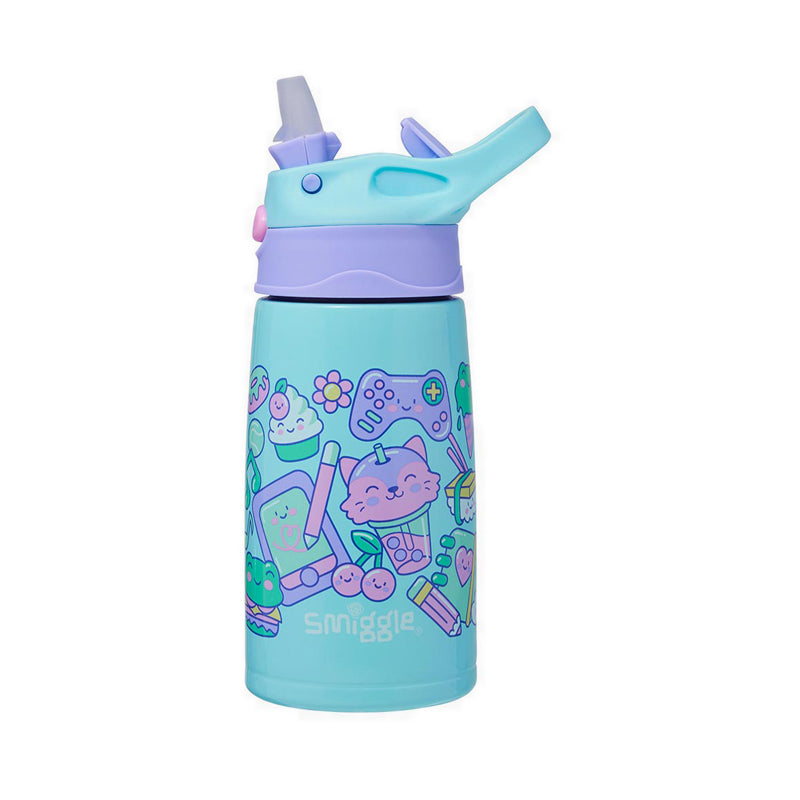 Smiggle Weekend Junior Stainless Steel Flip Top Drink Bottle 400Ml - IGL459579MIN