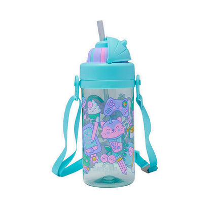 Smiggle Weekend Teeny Tiny Plastic Drink bottle With Detachable Strap 400Ml - IGL459609MIN