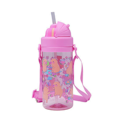 Smiggle Weekend Teeny Tiny Plastic Drink bottle With Detachable Strap 400Ml - IGL459609PNK