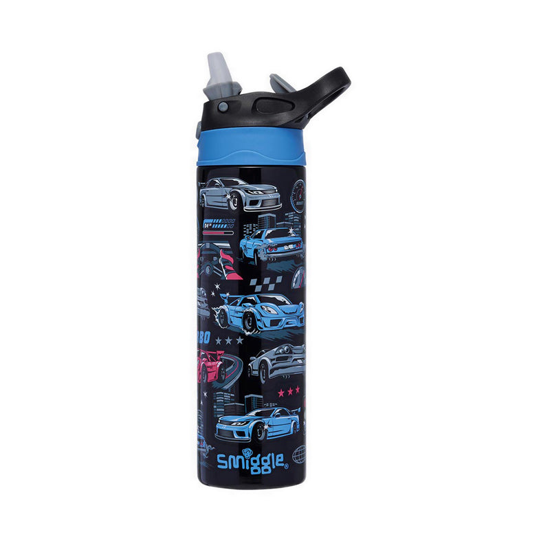 Smiggle Aspire Insulated Stainless Steel Flip Drink Bottle 520Ml - IGL459651BLK