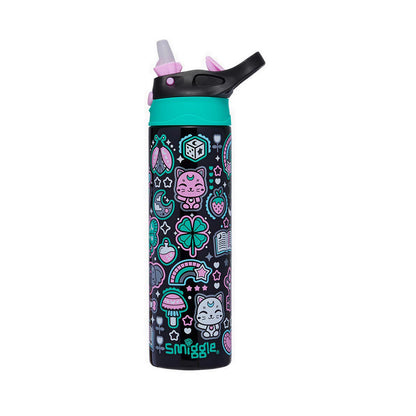 Smiggle Aspire Insulated Stainless Steel Flip Drink Bottle 520Ml - IGL459651BLM