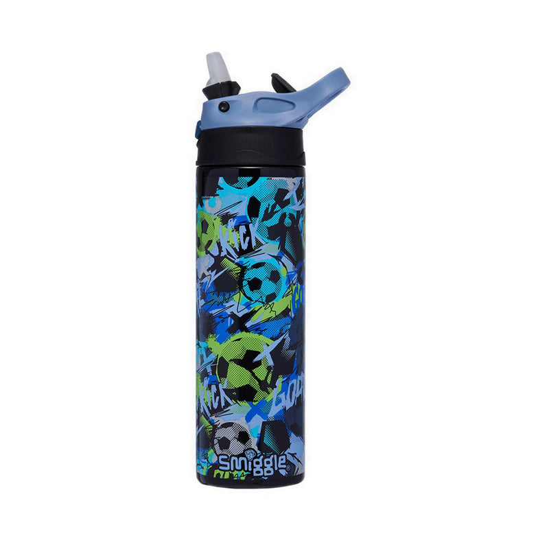 Smiggle Aspire Insulated Stainless Steel Flip Drink Bottle 520Ml - IGL459651GRY
