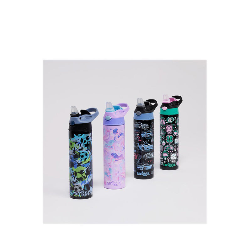 Smiggle Aspire Insulated Stainless Steel Flip Drink Bottle 520Ml - IGL459651GRY