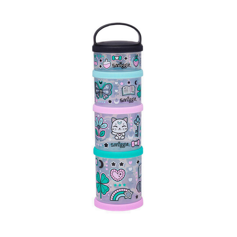 Smiggle Aspire Snack N Stack Large Snack Containers x4 - IGL459699BLM