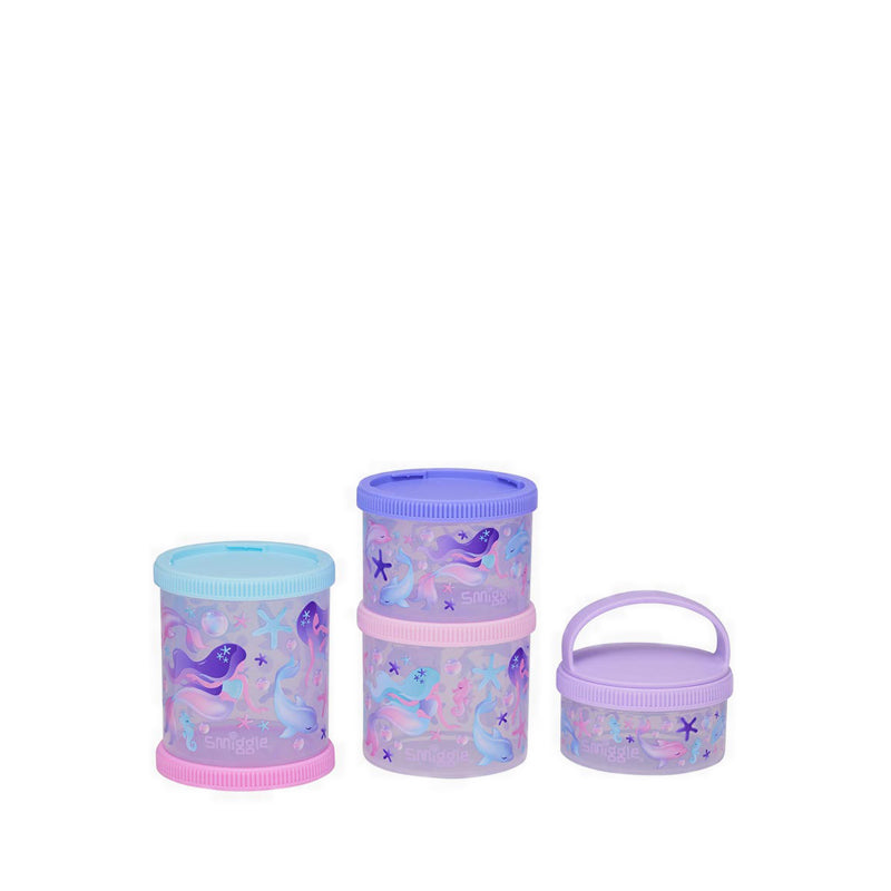 Smiggle Aspire Snack N Stack Large Snack Containers x4 - IGL459699LIL