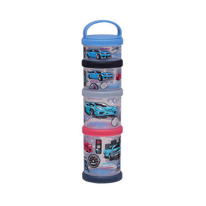 Smiggle Aspire Snack N Stack Containers x4 - IGL459706BLK