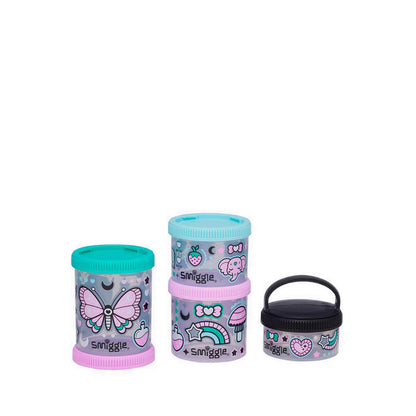 Smiggle Aspire Snack N Stack Containers x4 - IGL459706BLM