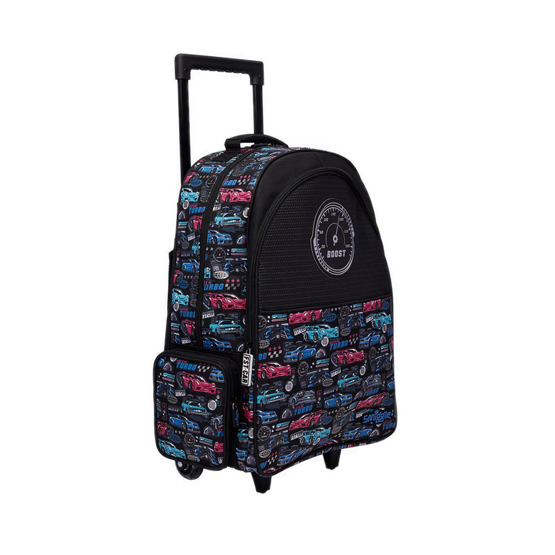 Smiggle Aspire Trolley Backpack With Light Up Wheels - IGL459739BLK