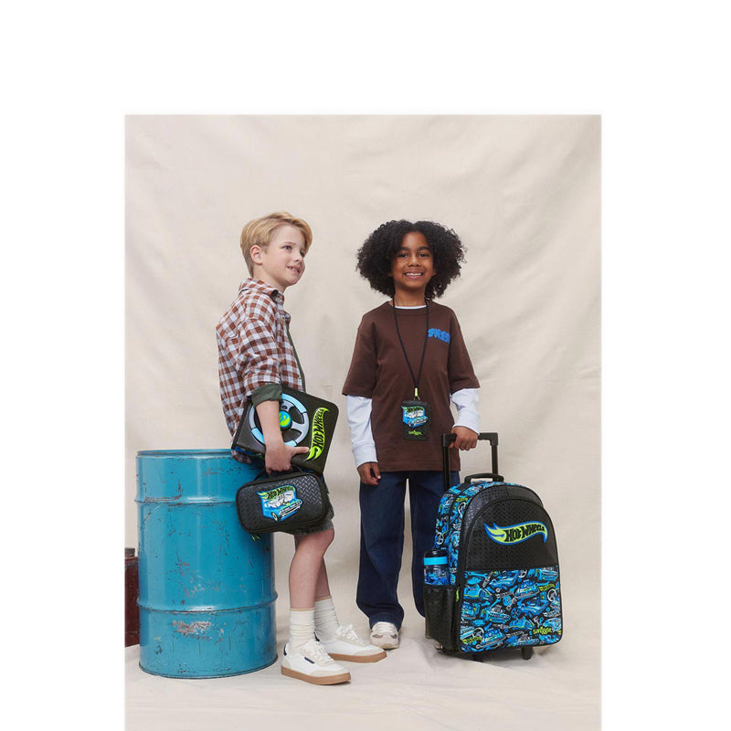 Smiggle Hot Wheels Trolley Backpack With Light Up Wheels - IGL459975BLK