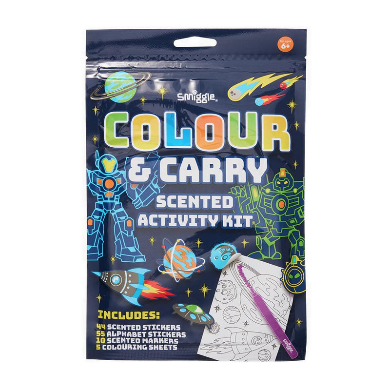 Smiggle Mini Colour & Carry Scented Activity Kit - IGL477795BLU