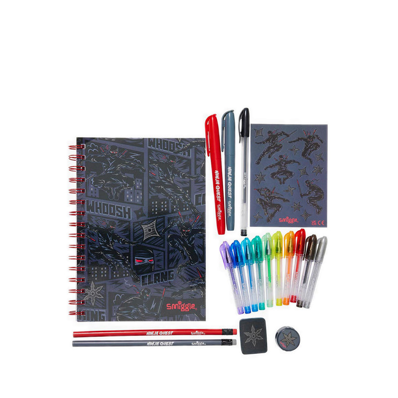 Smiggle Realm A5 Essentials Stationery Gift Pack - IGL482549BLK