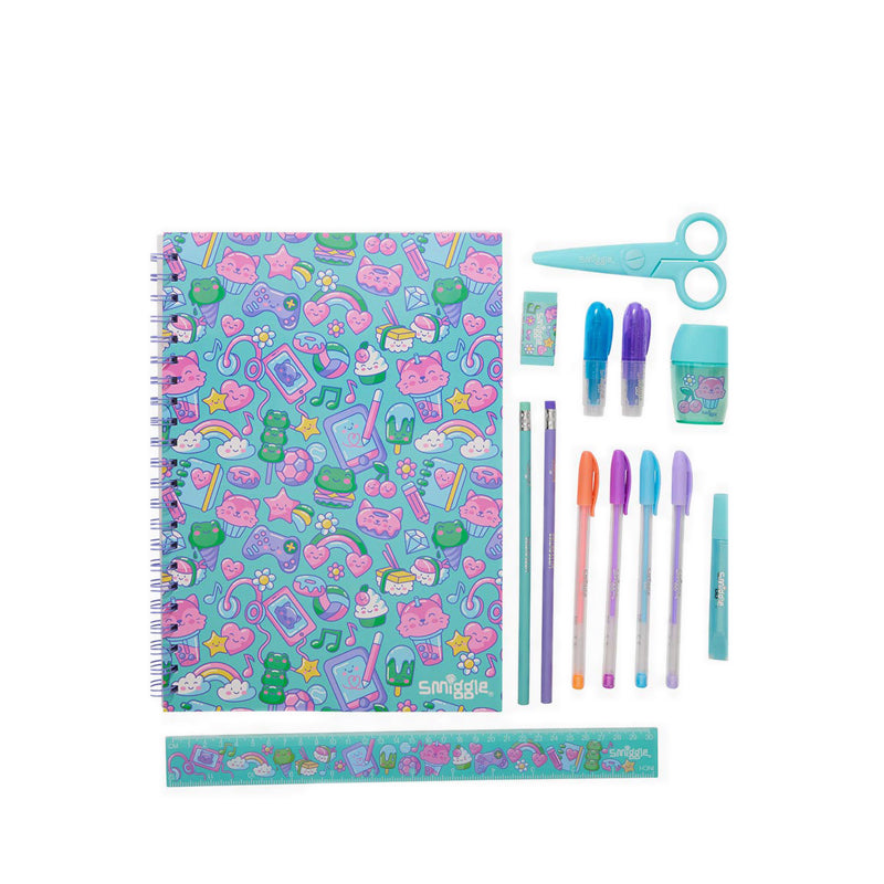Smiggle Weekend A4 Essentials Stationery Gift Pack - IGL482604MIN