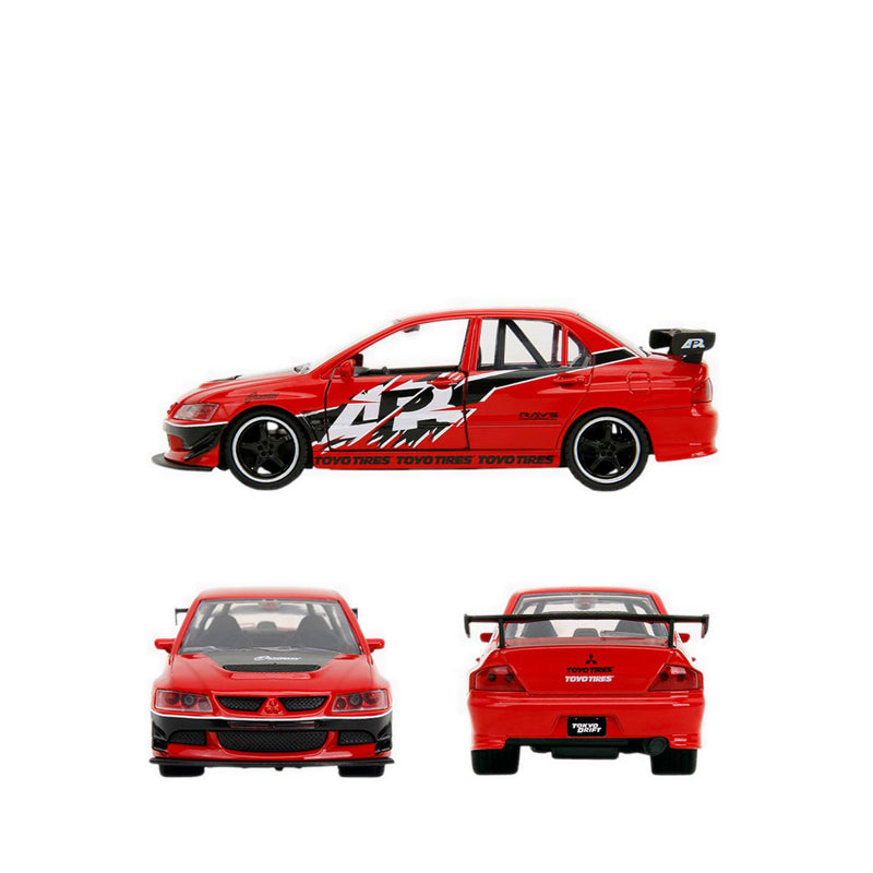 JADA 1:32 FF Mitsubishi Lancer Evolution IX (9) - Free Rolling