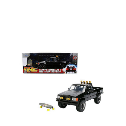 Jada Toys HWR BTTF: Marty's Skateboard w/ 1985 Toyota SR5 Pickup Truck