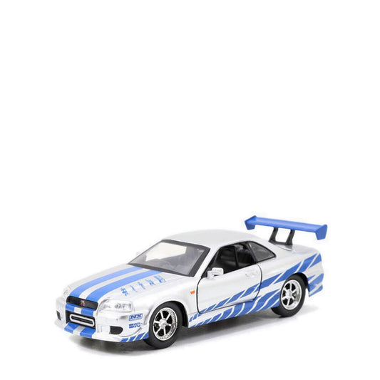 JADA 2002 Nissan Skyline GTR R34 Silver Free Rolling - JAD97184