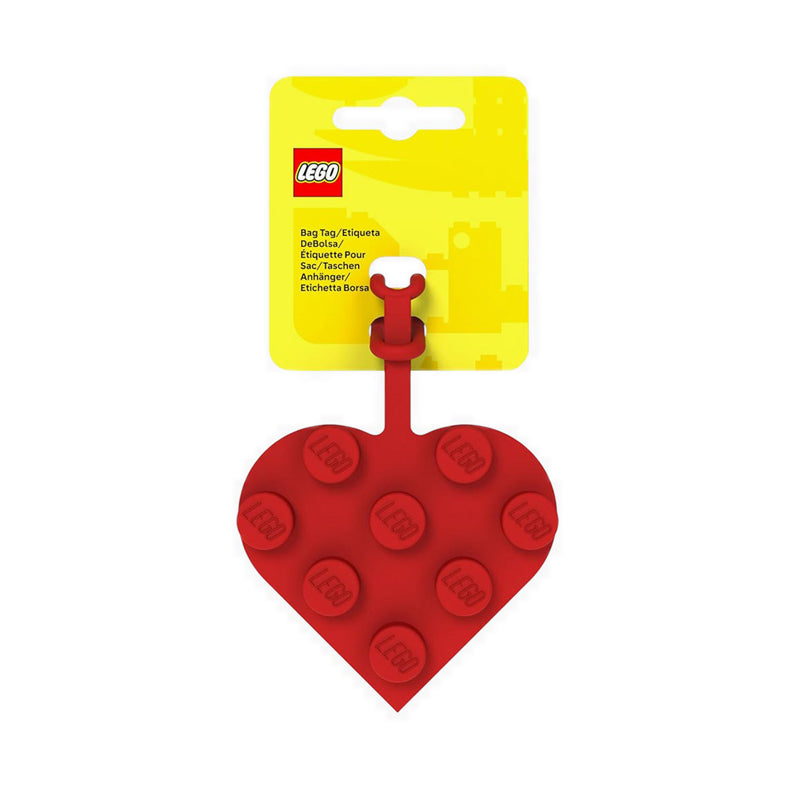 LEGO® Bag Tag 3X3 Heart Red - 53658
