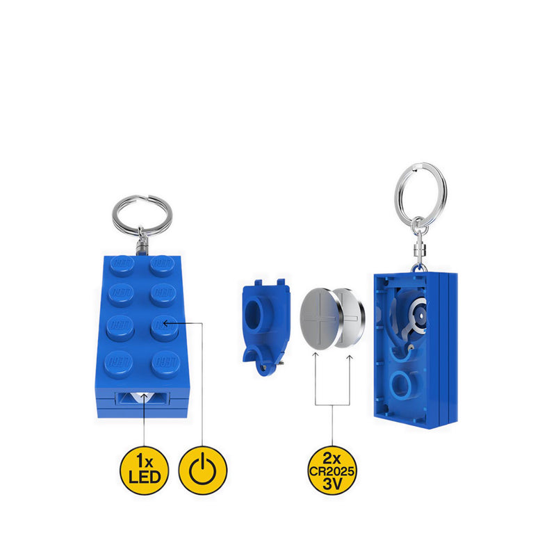 LEGO® Minifigurines™ Keychain Light 2x4 Brick-Blue - KE234HB