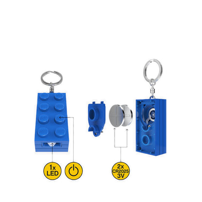 LEGO® Minifigurines™ Keychain Light 2x4 Brick-Blue - KE234HB
