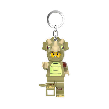 LEGO® Minifigures™ Keychain Hang Tag Light Triceratops Costume Fan - KE238H