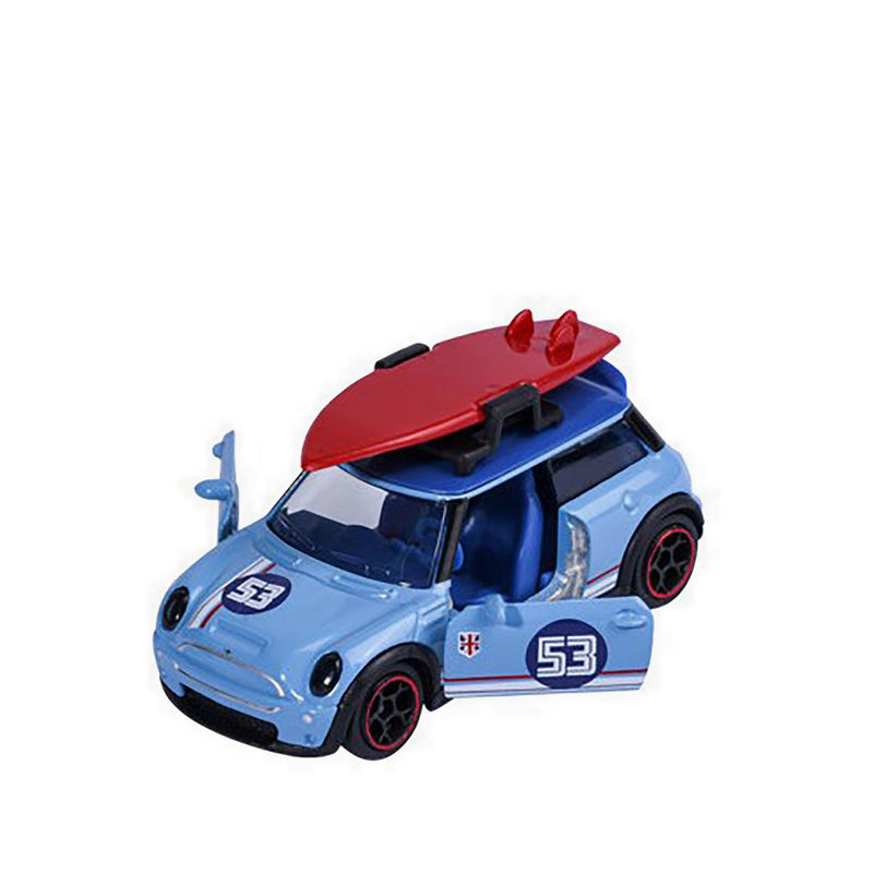 MAJORETTE 2002 MINI COOPER S DELUXE W SURFBOARD