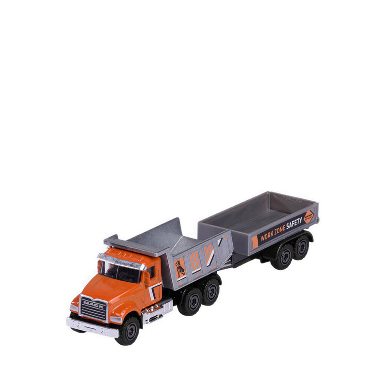 MAJORETTE CITY TRAILER MACK GRANITE WITH DUMPER TRUCK