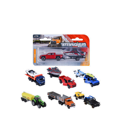 MAJORETTE CITY TRAILER TOW TRUCK WITH JAGUAR