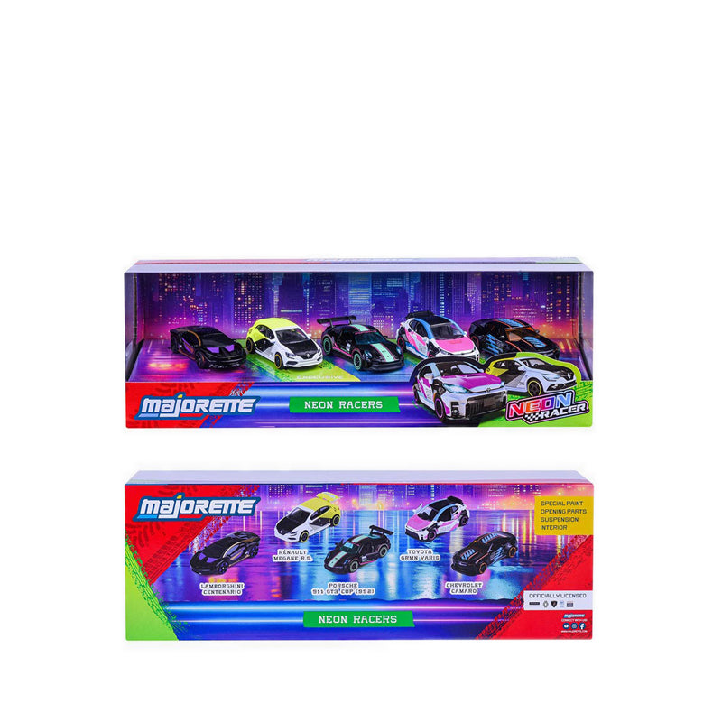 MAJORETTE Neon Racer 5 Pcs Gift Pack