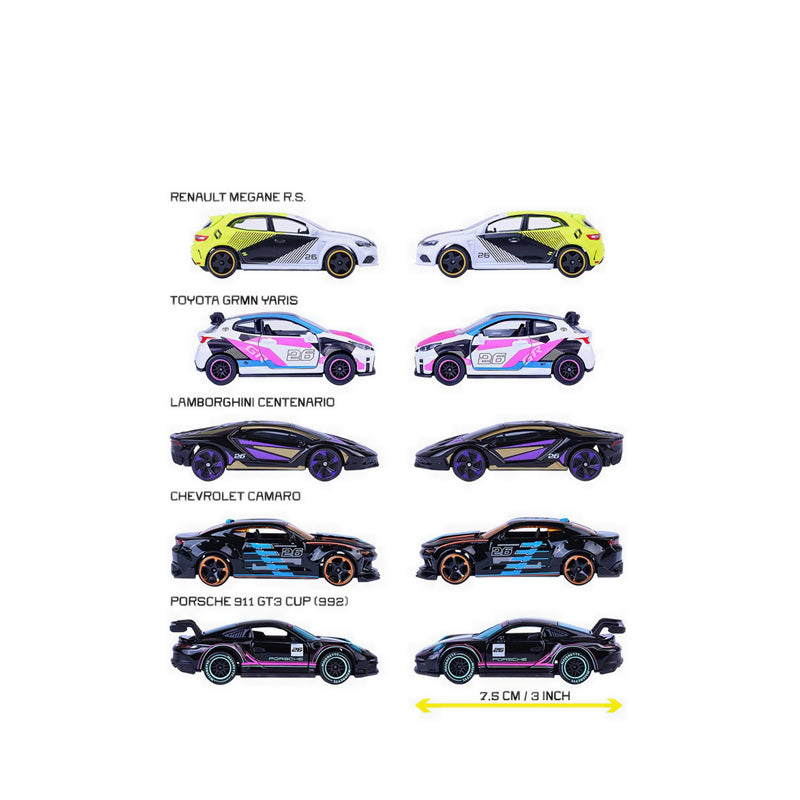 MAJORETTE Neon Racer 5 Pcs Gift Pack