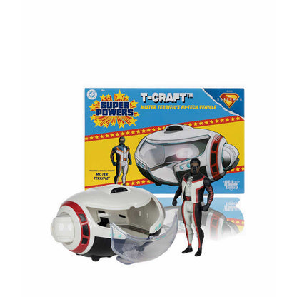 McFarlane DC Direct - Super Powers Vehicles - Wv5 - T-Craft With Mr. Terrific Figure Bundle Superman Movie - MFL17492-INT