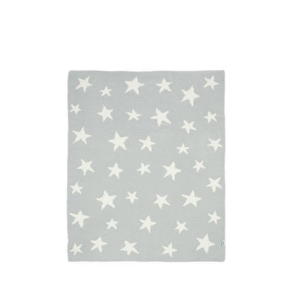 Mamas & Papas Chenille Blanket - Grey Star - MPS7883AJ401