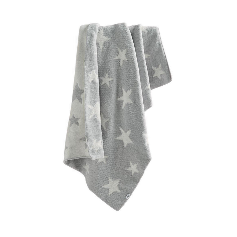 Mamas & Papas Chenille Blanket - Grey Star - MPS7883AJ401