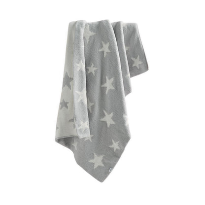 Mamas & Papas Chenille Blanket - Grey Star - MPS7883AJ401