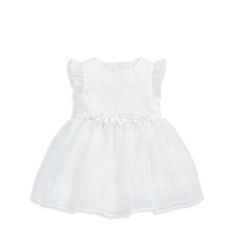 Mamas & Papas Organza Flower Dress - White - MPSS16ND4F