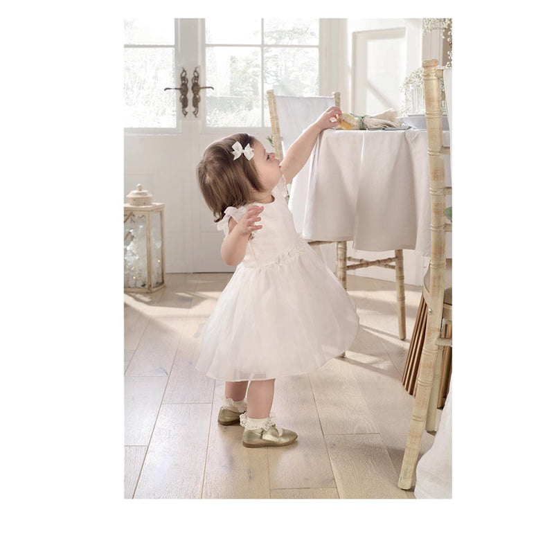 Mamas & Papas Organza Flower Dress - White - MPSS16ND4F