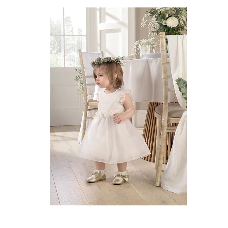 Mamas & Papas Organza Flower Dress - White - MPSS16ND4F