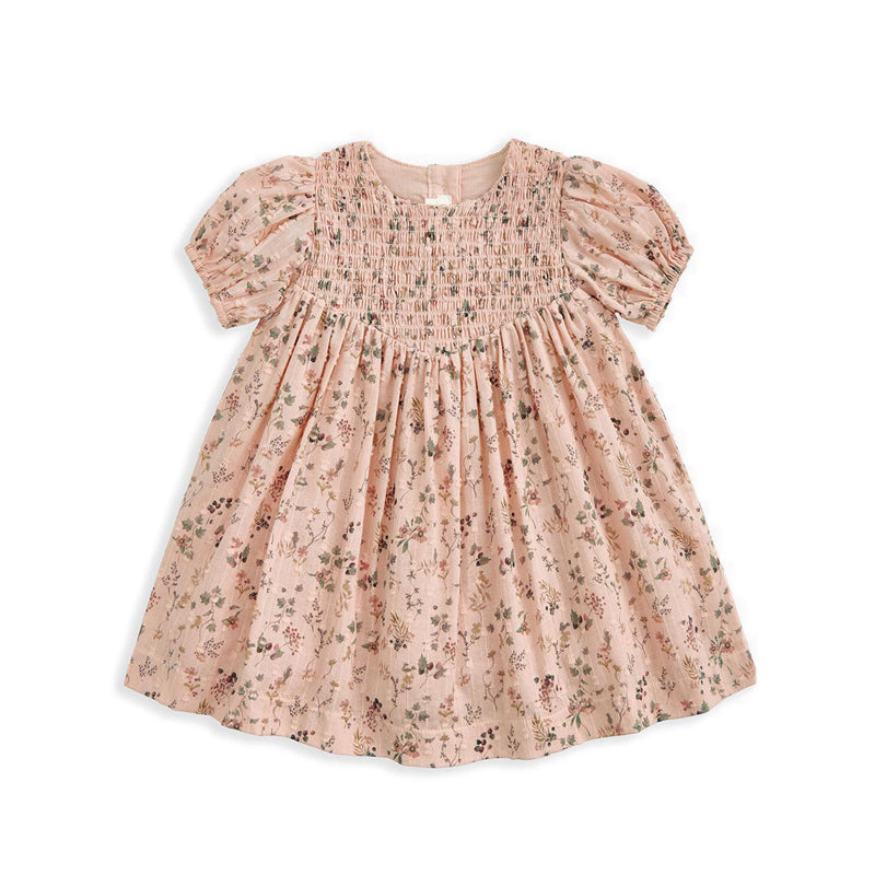 Mamas & Papas Ditsy Floral Dress with Smocked Yoke - Pink - MPSS16NK8I