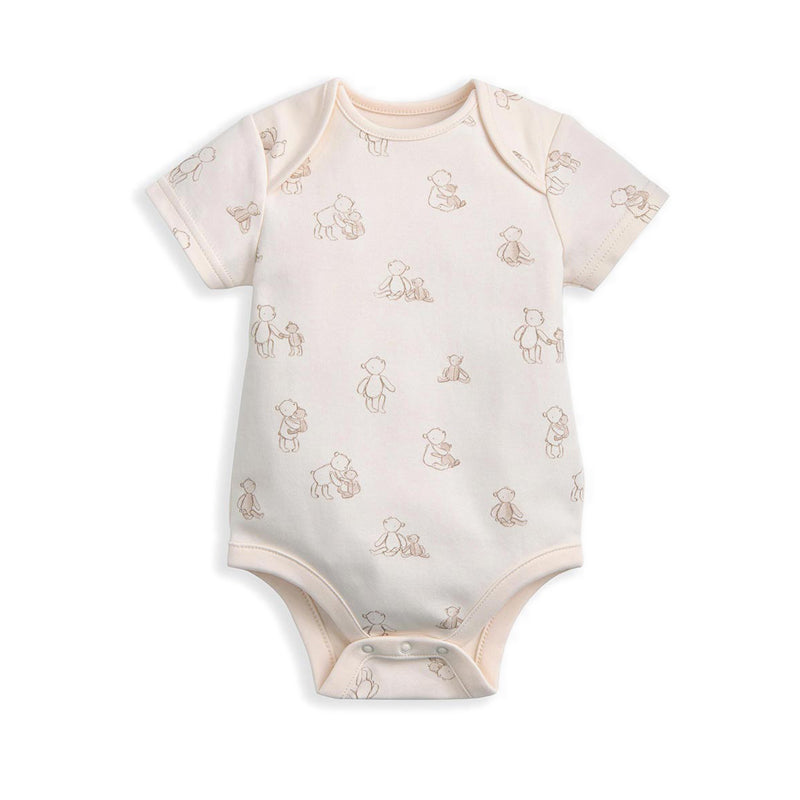 Mamas & Papas Bear Print All In Ones Bodysuit & Hat Set - MPSS18VK3Z