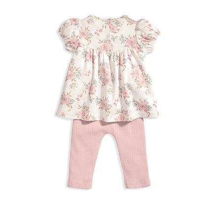 Mamas & Papas Floral T-Shirt & Legging Set (2 Piece) - MPSS42LB7W