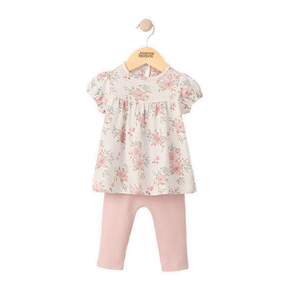 Mamas & Papas Floral T-Shirt & Legging Set (2 Piece) - MPSS42LB7W