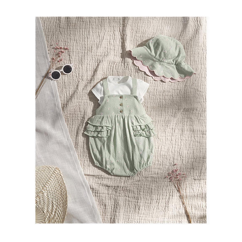 Mamas & Papas 2pc Hibiscus B/suit & Shortie Romper - MPSS42LD2G