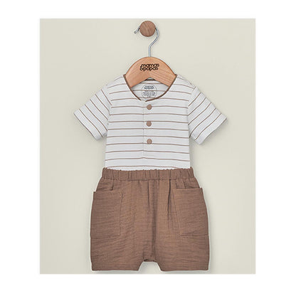 Mamas & Papas 2pc Stripe B/Suit & Short - MPSS42LE1W