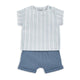 Mamas & Papas 2pc Stripe T-Shirt & Short - MPSS42LE1X