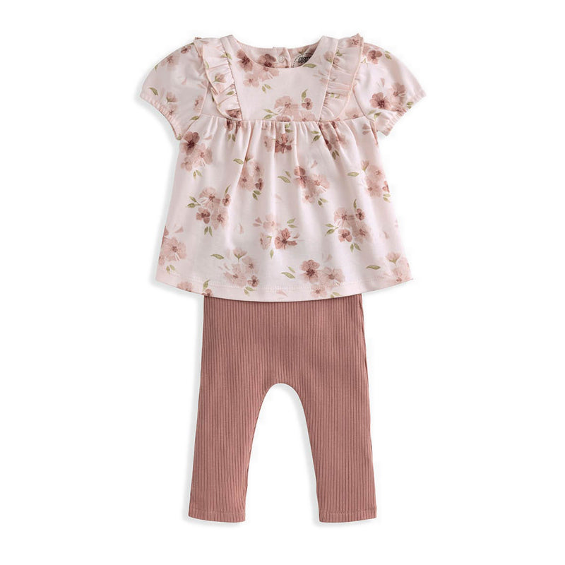 Mamas & Papas Floral T-Shirt & Leggings Set - MPSS42LJ4D
